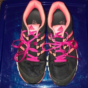 Adidas pink and black sneakers